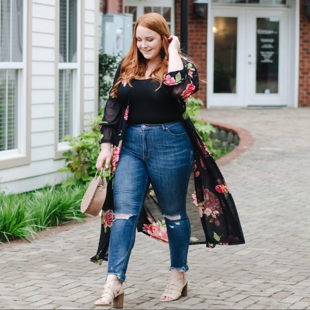 Floral Mesh Duster/Kimono